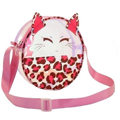Oh My Pop! Feline-Disney Round Laser Bag, Pink