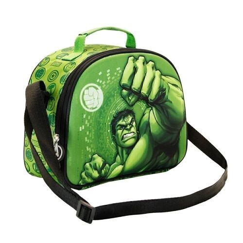 Marvel Hulk Fist-Bolsa Portamerienda 3D, Verde