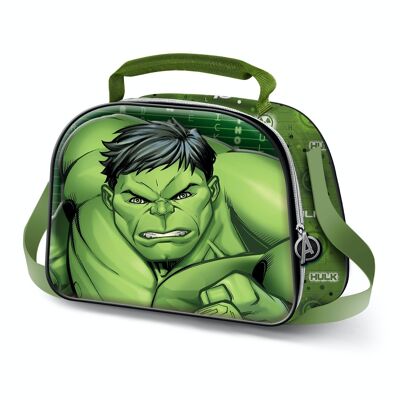Marvel Hulk Challenge-Bolsa Portamerienda 3D, Verde