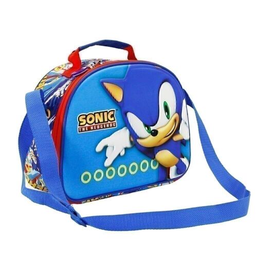 Sega-Sonic Fast-Bolsa Portamerienda 3D, Azul