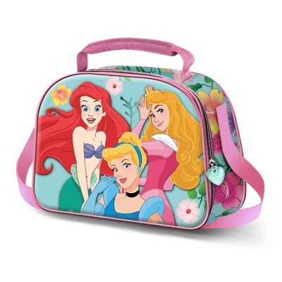 Disney Princesses Flowers-3D Lunch Bag, Bleu