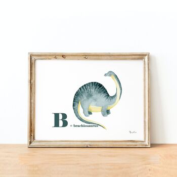 Affiche décoration enfant - Dinosaure - Brachiosaurus 3