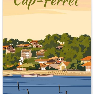Illustrationsplakat der Stadt Cap-Ferret - 2