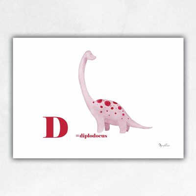 Poster decorativo per bambini - Dinosauro - Diplodocus