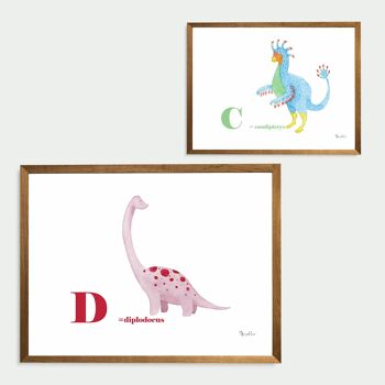 Affiche décoration enfant - Dinosaure - Diplodocus 4