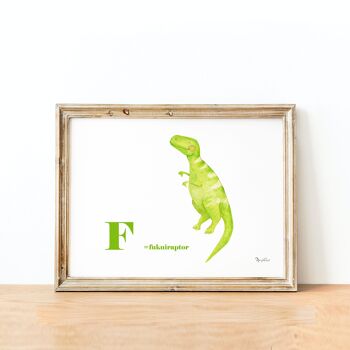Affiche décoration enfant - Dinosaure - Fukuiraptor 3