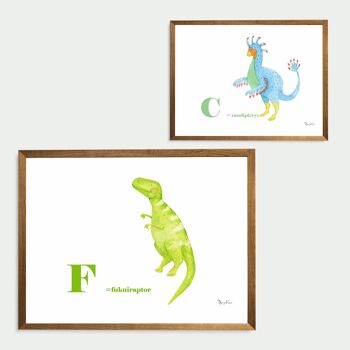 Affiche décoration enfant - Dinosaure - Fukuiraptor 4