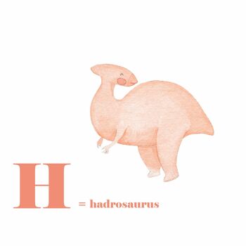 Affiche décoration enfant - Dinosaure - Hadosaurus 2