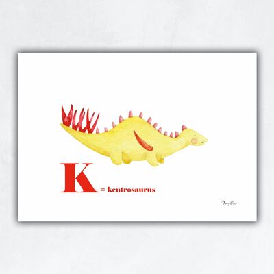 Poster decorativo per bambini - Dinosauro - Kentrosaurus