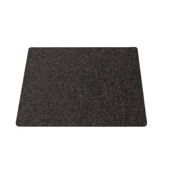 Set de table en feutre de laine mérinos naturelle, rectangle, noir 3