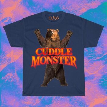 CUDDLE MONSTER - T-shirt graphique Grizzly Bear, Bear Pride Hugs Tee, Gay Top, Queer Couple, LGBTQ fashion, Funny MenS Gift, Daddy Bear, Muscle Hunk 3