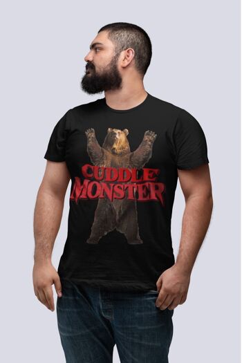 CUDDLE MONSTER - T-shirt graphique Grizzly Bear, Bear Pride Hugs Tee, Gay Top, Queer Couple, LGBTQ fashion, Funny MenS Gift, Daddy Bear, Muscle Hunk 6