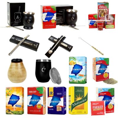 Yerba mate tea starter wholesale pack set