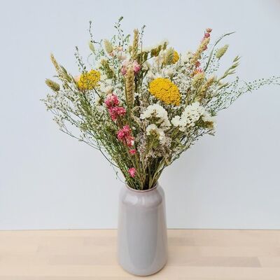 Le bouquet de fleurs séchées 'Rose et Jaune' taille L