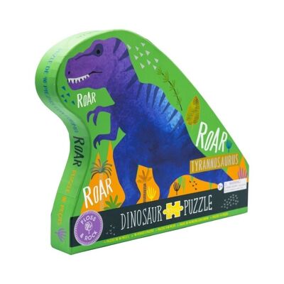 Dino 40pc "Dinosaur" Shaped Jigsaw with Shaped Box