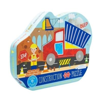 Construction 40pc Puzzle en forme de "camion" avec boîte en forme