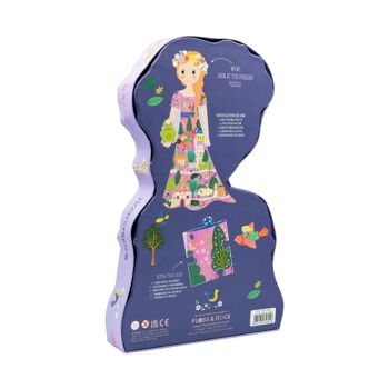 Conte de fées 40pc Puzzle en forme de "Princesse" avec boîte en forme 3