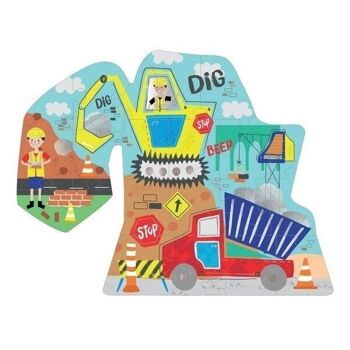 Construction 20pc "Digger" Shaped Jigsaw with Shaped Box 2