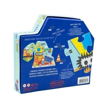 Construction 20pc "Digger" Shaped Jigsaw with Shaped Box 3