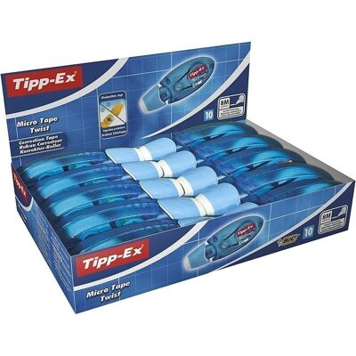 Caja 10 cintas correctoras Tipp-Ex Micro Tape 5 mm x 8 mts