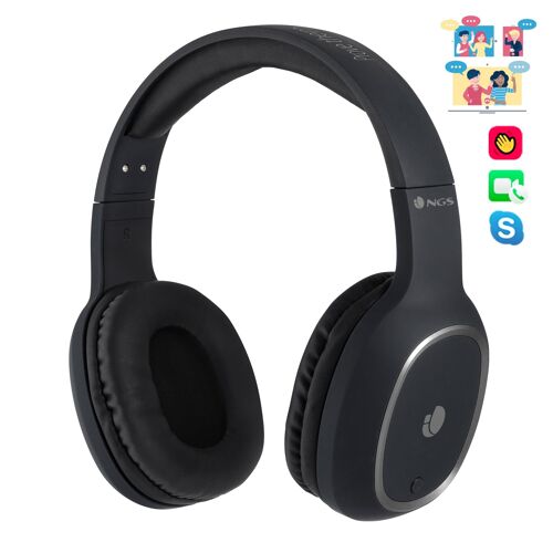 ARTICAPRIDEBLACK-Stereo wireless headphones compatible with Bluetooth technology (10m range)