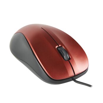 Souris filaire optique CREWRED-1200 dpi avec connexion USB 2