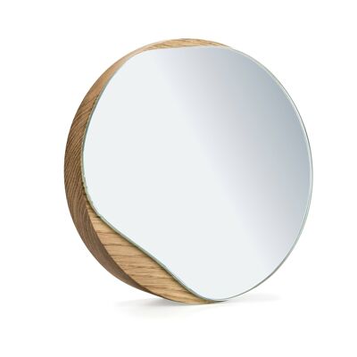Specchio cosmetico PUDDLE, legno di quercia