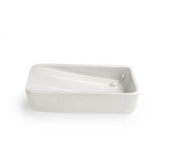 Porte-savon en céramique blanche 1