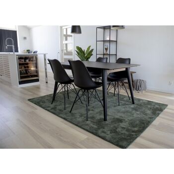 Oslo Dining Chair - en noir avec pieds noirs 2