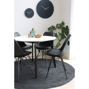 Oslo Dining Chair - en noir avec pieds noirs 7