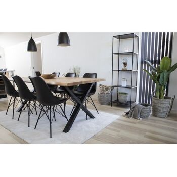 Oslo Dining Chair - en noir avec pieds noirs 10