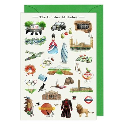 The London Alphabet Greeting Card