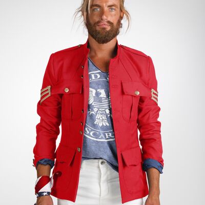 CHAQUETA MILITAR HOMBRE RED SCARS