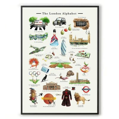 The London Alphabet A3 Print (sans cadre)