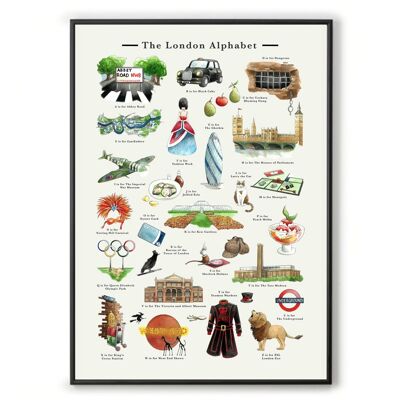 The London Alphabet A3 Print (unframed)