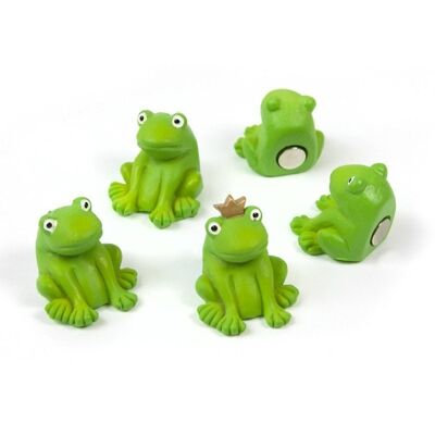 MAGNETI FROGGY - set di 5 rane