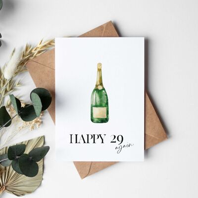 Happy 29 again greeting card