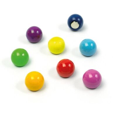 IMANES DE BOLAS - set de 8 imanes de bolas de colores