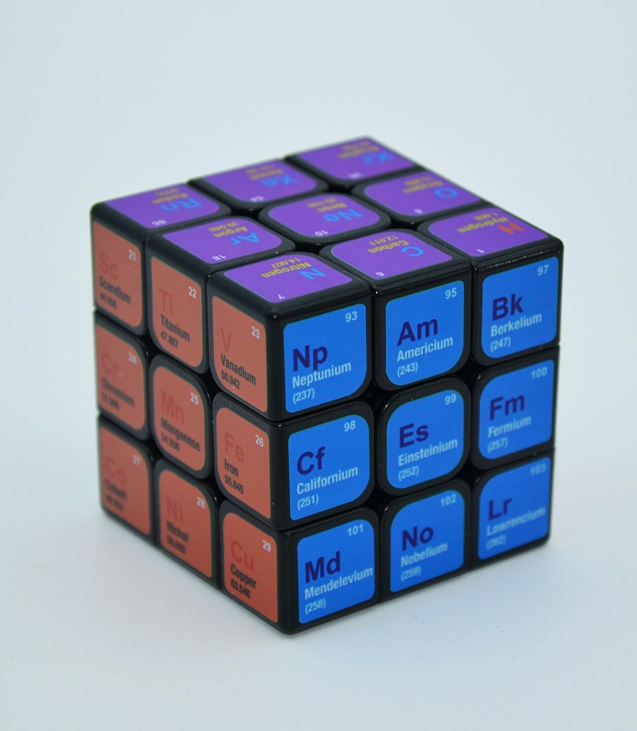 Tavola periodica degli elementi chimici del cubo di Rubik