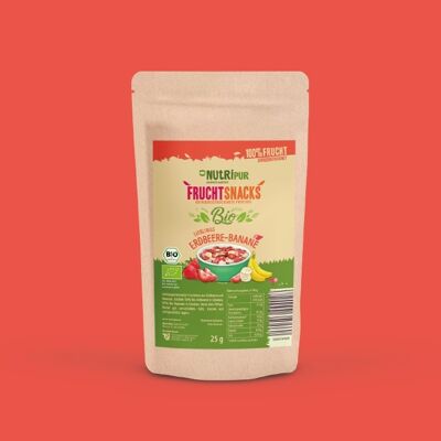 Snacks de Fruta Ecológica Fresa - Plátano 25g