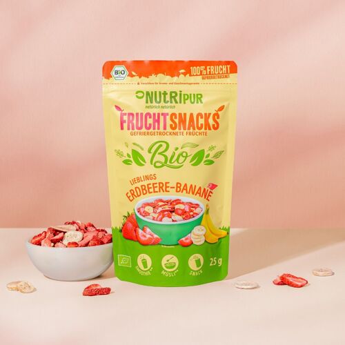 Bio Frucht Snacks Erdbeere - Banane 25g