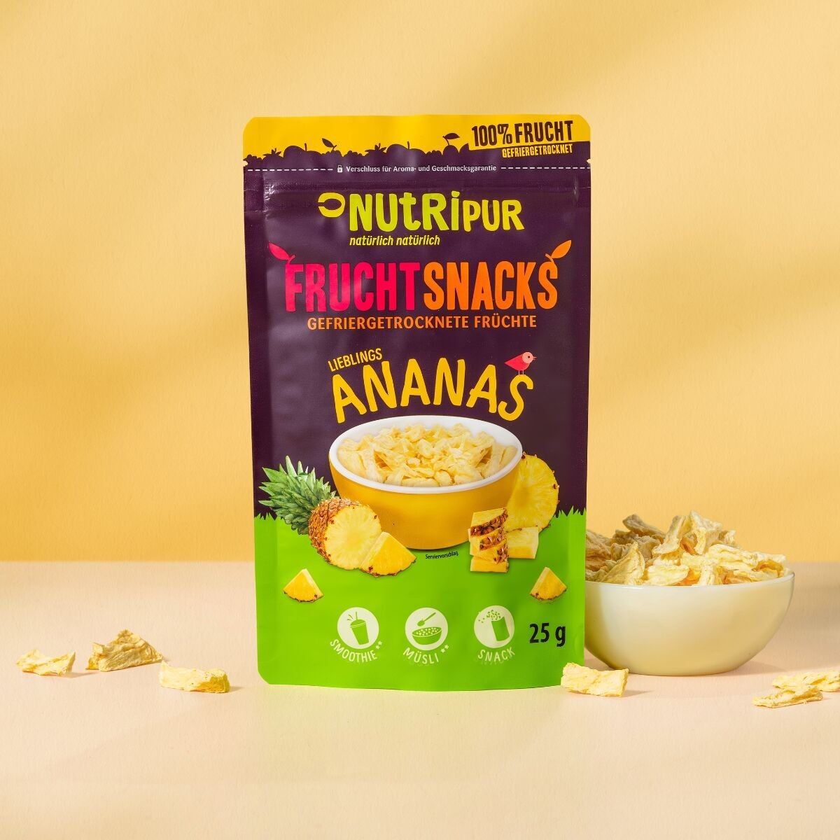 Frucht Snacks Ananas BITS 25g