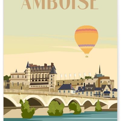 Cartel ilustrativo de la ciudad de Amboise