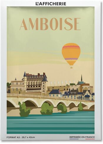 Affiche illustration de la ville d'Amboise 2