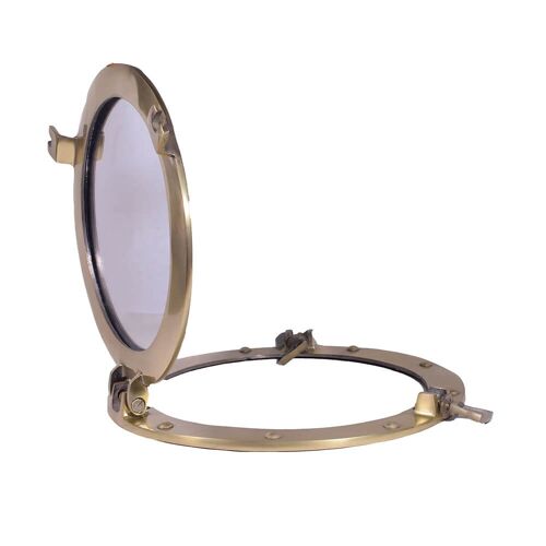 Marine Maritime Brass Porthole Round Shape Window Glass