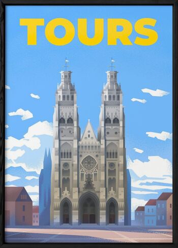 Affiche illustration de la ville de Tours - 6 3