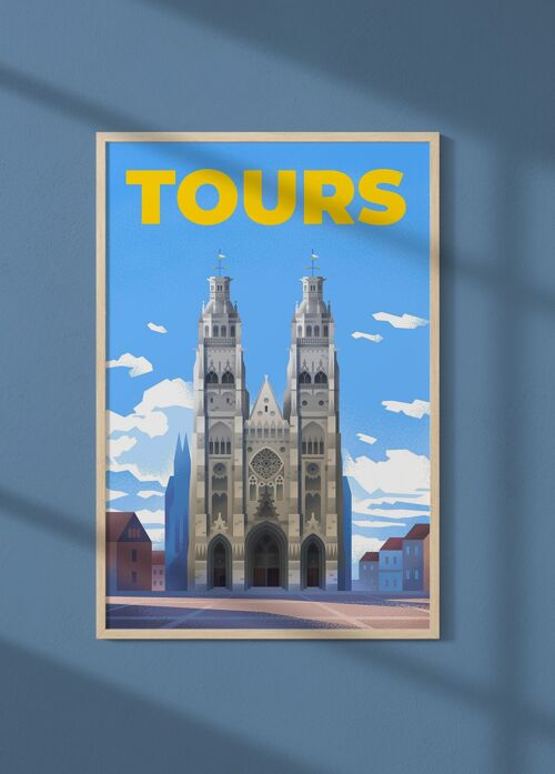 Affiche illustration de la ville de Tours - 6