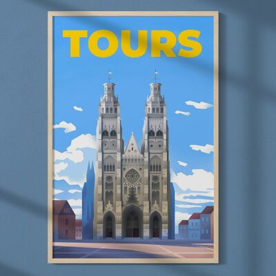 Cartel ilustrativo de la ciudad de Tours - 6