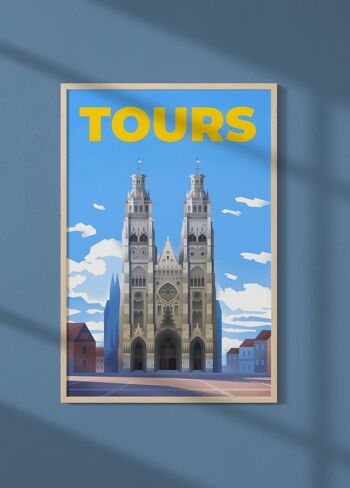 Affiche illustration de la ville de Tours - 6 1