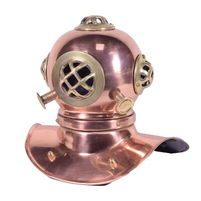 Copper & Brass Diving Helmet Table Decor Diver Decor